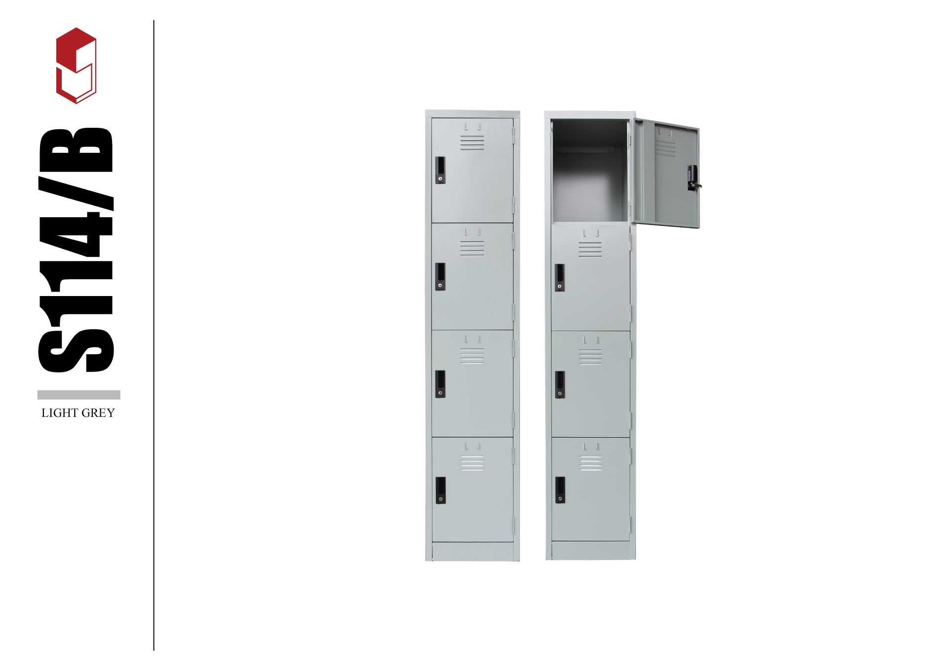 OKADA S114/B 4 LAYER METAL LOCKER 381W X 381D X 1828H