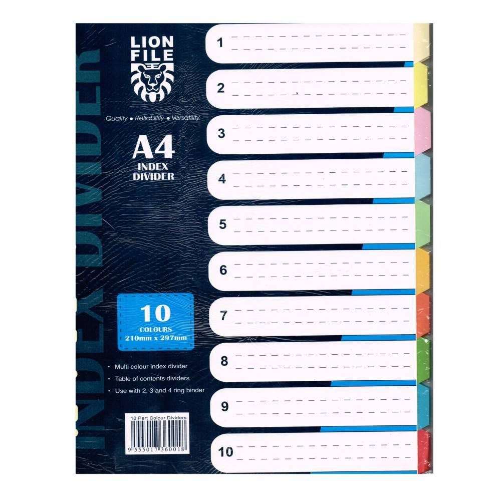 Others *DIVIDER COLOURS INDEX/10SET/PCK BRAND: LION