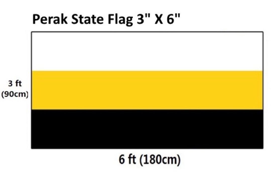 QP PERAK STATE FLAG 3 X 6FT