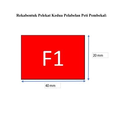 Sticker Pelekat Kedua Pelabelan Peti Pembekal (F2) - (100kpg)