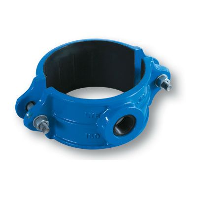 LYE Ductile Iron Saddle For UPVC Pipes 6" 150MM (DIA) x 3/4" 20MM with Fusion Bonded Epoxy Coating &Galvanized Bolts &Nuts (Drill Tap)