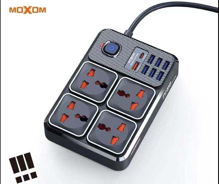 QP MOXOM MXST15 PD 20+ QC18W 12 IN 1 POWER SOCKET