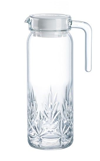 QP LUMINARC 1L GLASS JUG WITH PLASTIC COVER - MOQ 12PC