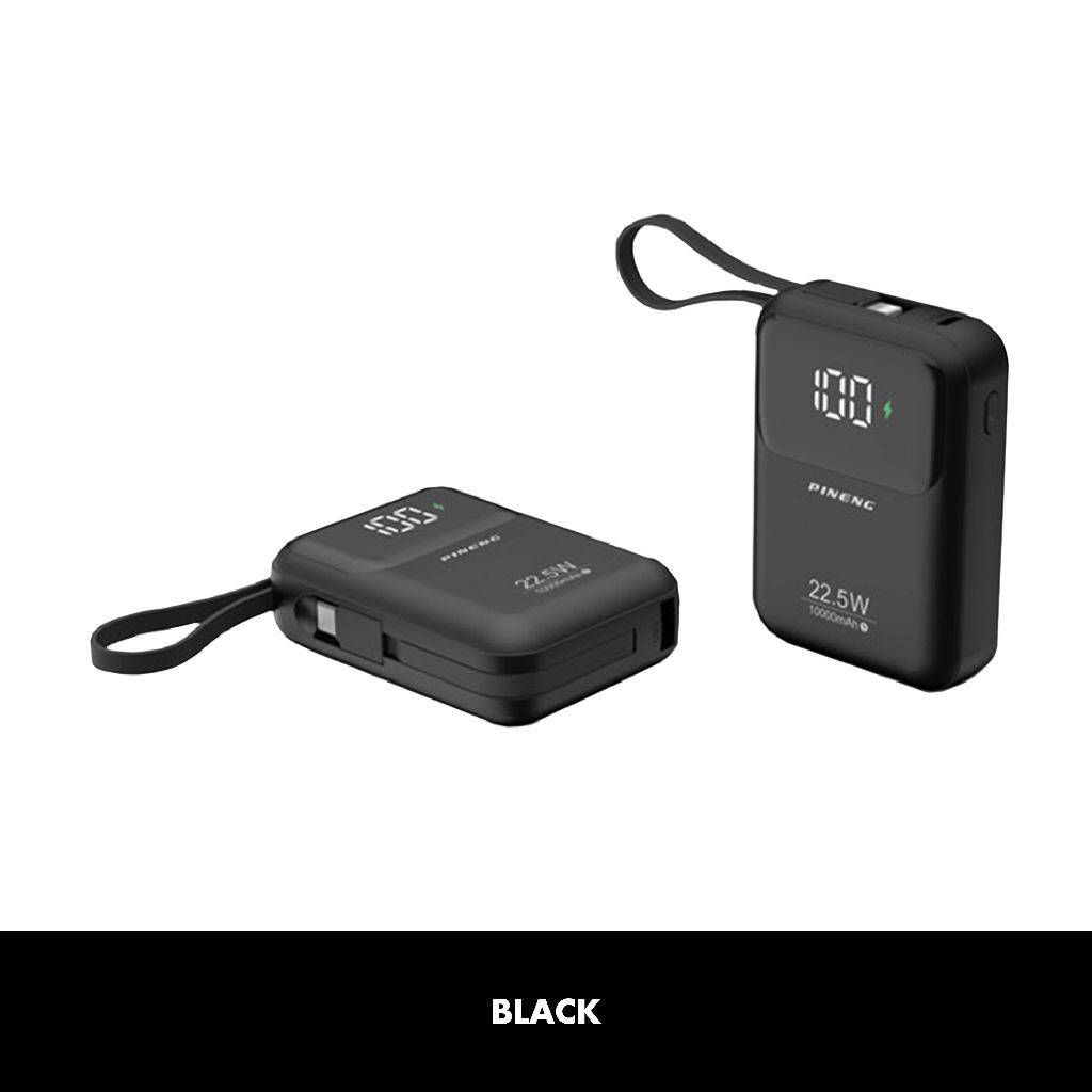 Pineng PN-710PD 22.5W 10KmAh Powerbank Compact design Built-in Cable Fast Charging