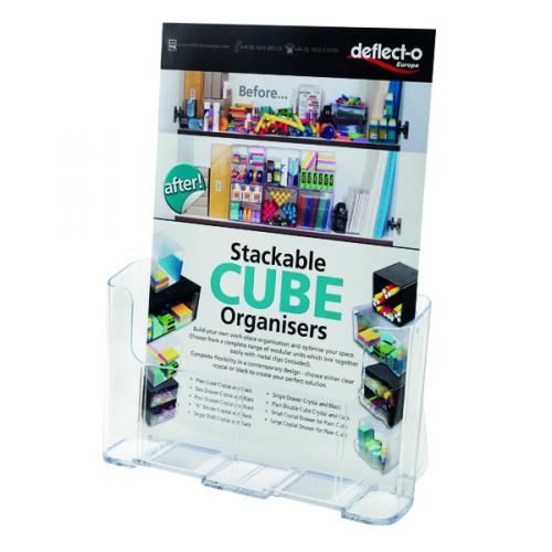 DEFLECTO BROCHURE HOLDER 3 COMPARTMENT A4 - DD77301