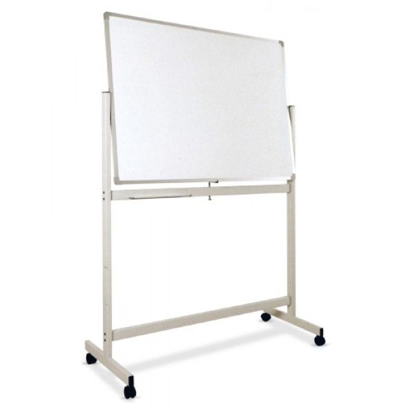 TWO-SIDED MAGNETIC WHITE BOARD WITH MOBILE STAND 1200(H) X 2400(W) (4x 8)