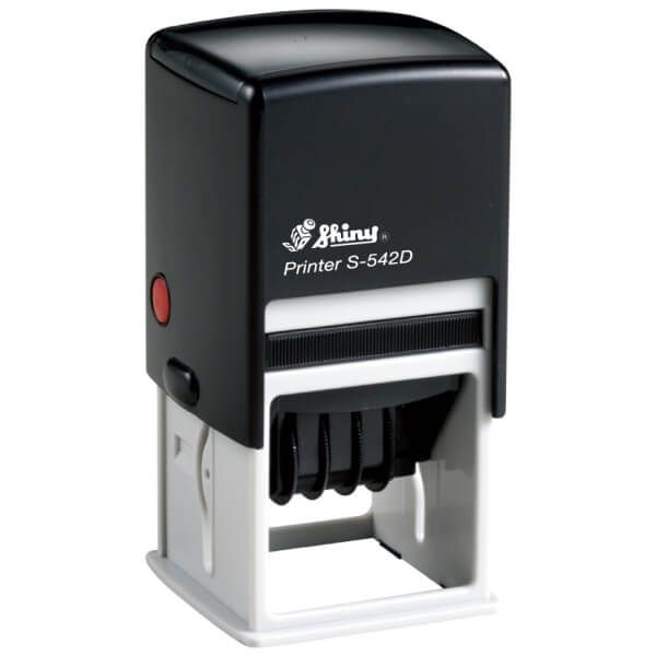 SHINY S542/S542D SELF INKING RUBBER STAMP WITH RUBBER 42MM X 42MM