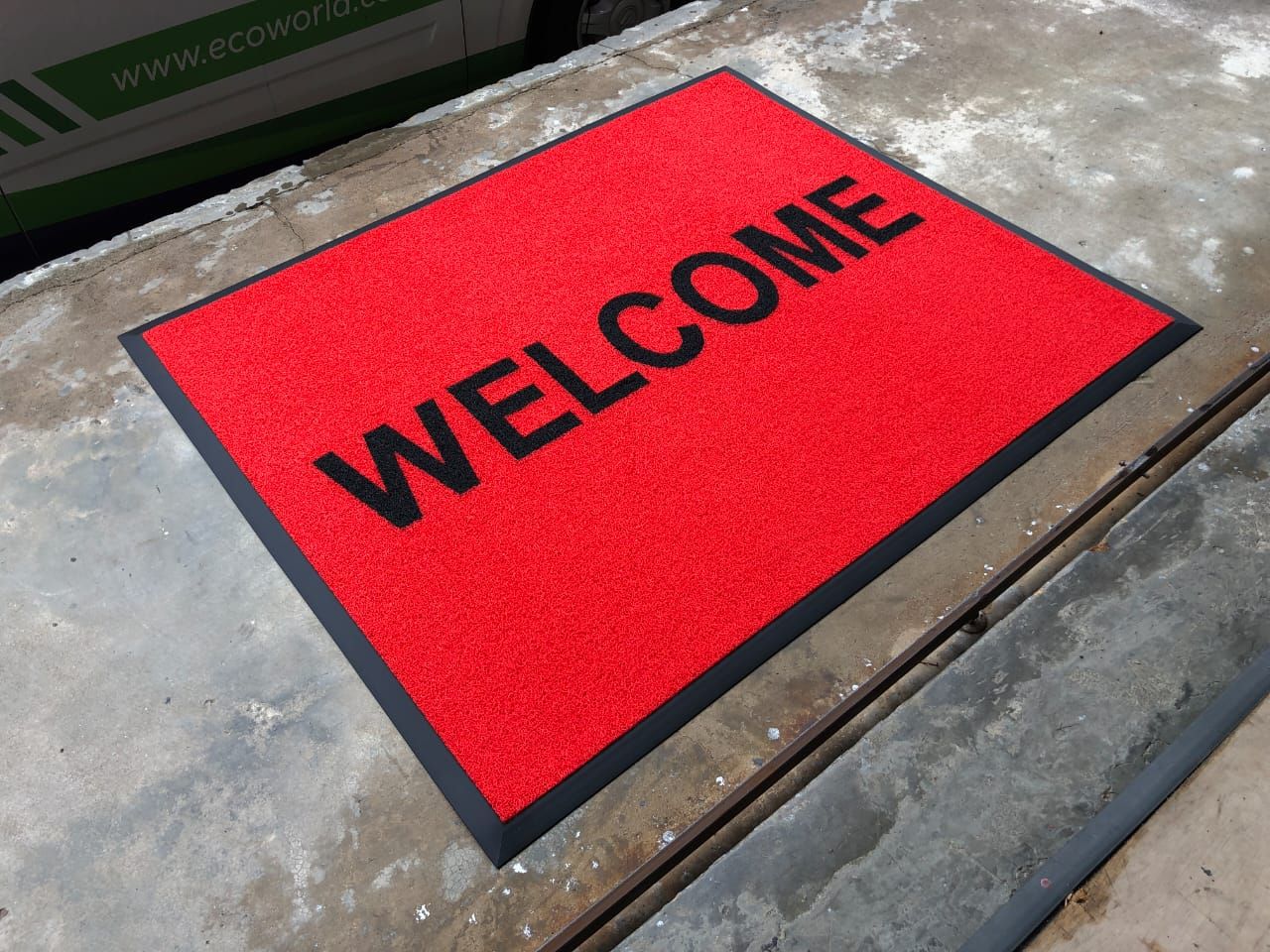 Pengalas kaki PVC rubber mate 60cm x 110cm (WELCOME)