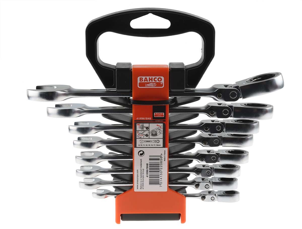 Others *Bahco 41RM Series 8-Piece Spanner Set, 8 ? 19 mm, Alloy Steel