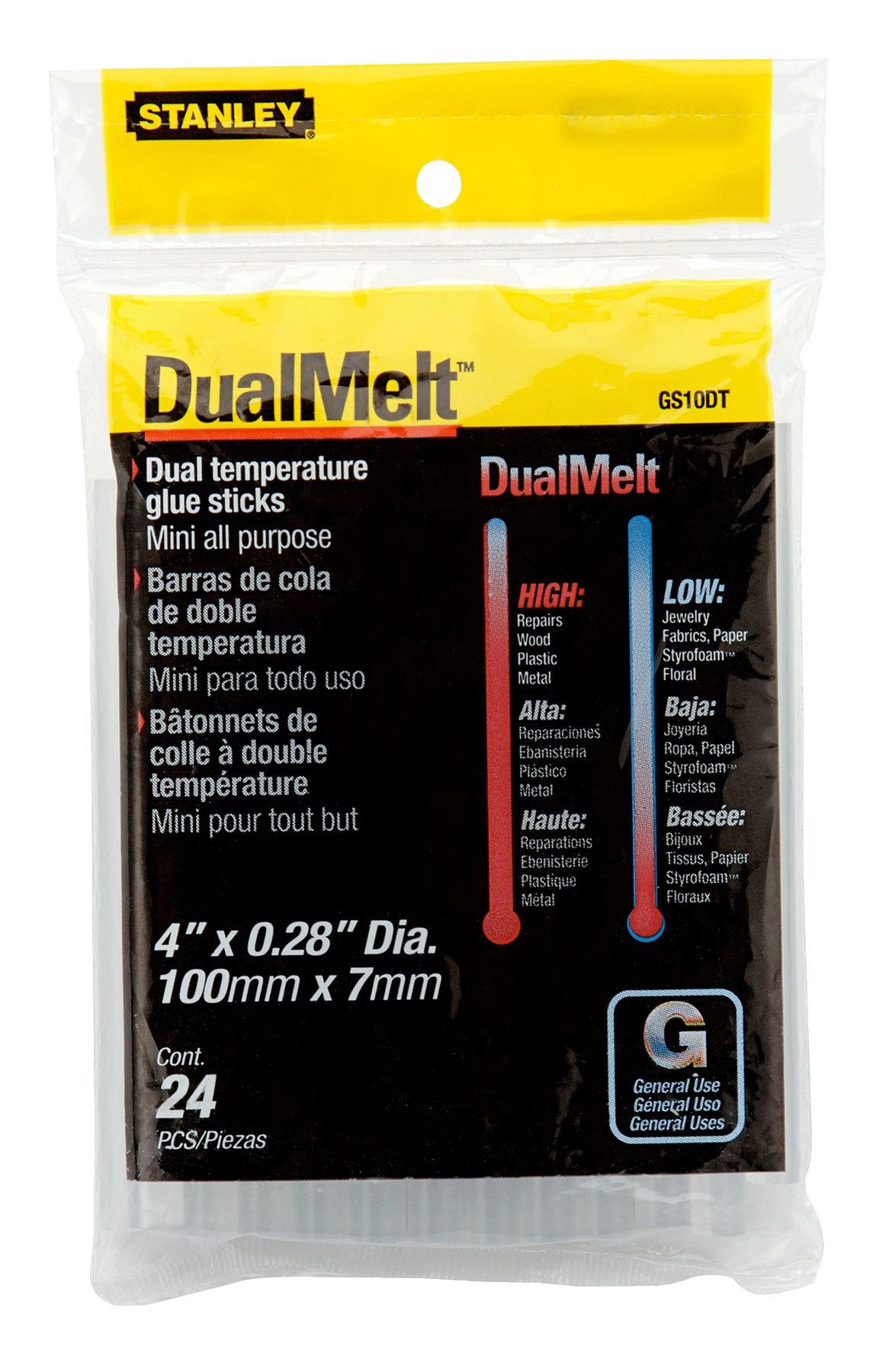 Stanley GLUE STICK 24PCS 4" MINI DUAL