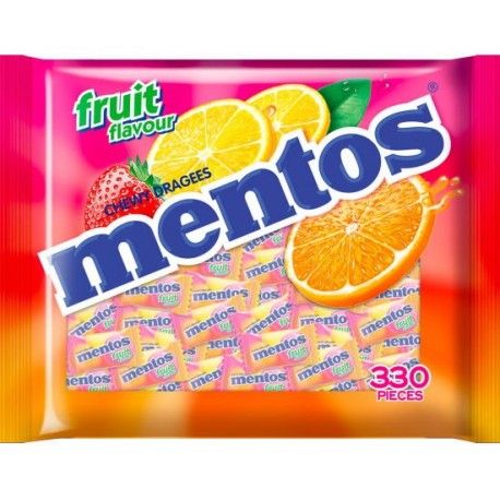 Mentos Dragees Fruit Flavour pack 330 pieces