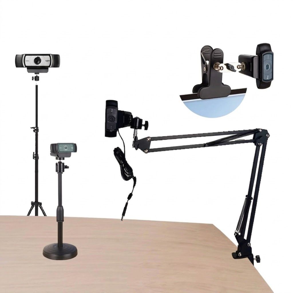 Others *Adjustable Foldable Webcam Mount Clip Table