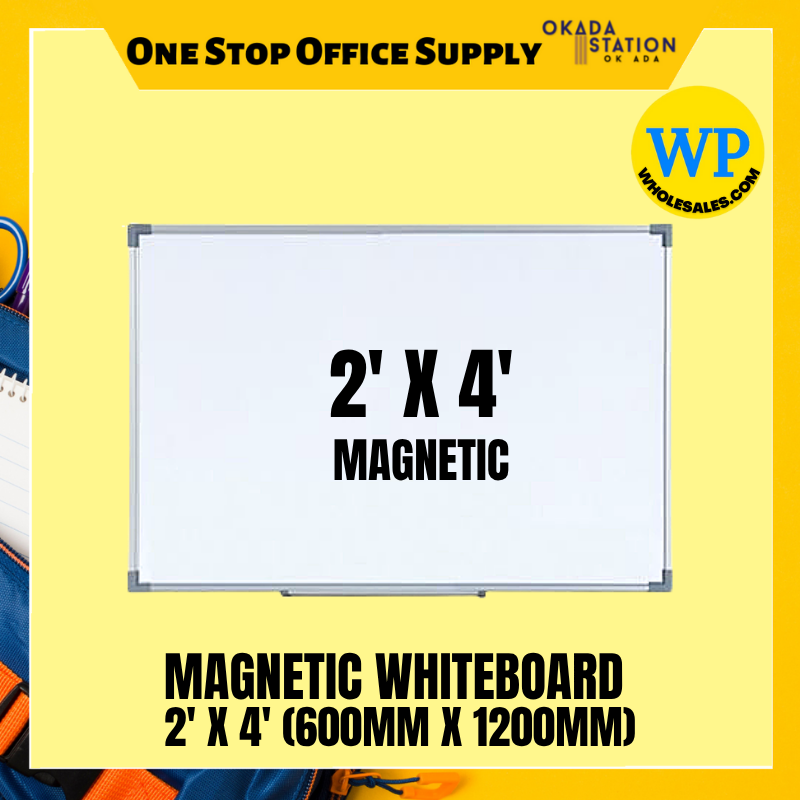 FEEYOND MAGNECTIC WHITEBOARD WITH ALUMIMIUM FRAME / 2' X 4' / 60CM X 120CM / SMB-24 / MAGNETIC / ALUMINIUM FRAME / MAGNET WHITEBOARD / SINGLE SIDED WIHTEBOARD / WHITEBOARD / PAPAN PUTIH