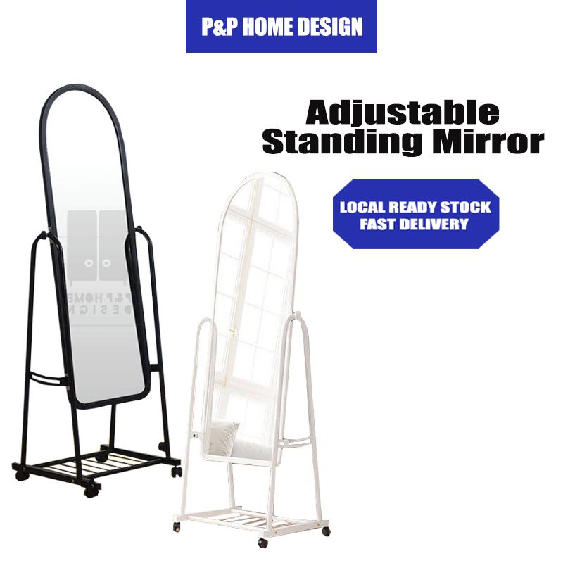 Standing Mirror Adjustable with Wheels