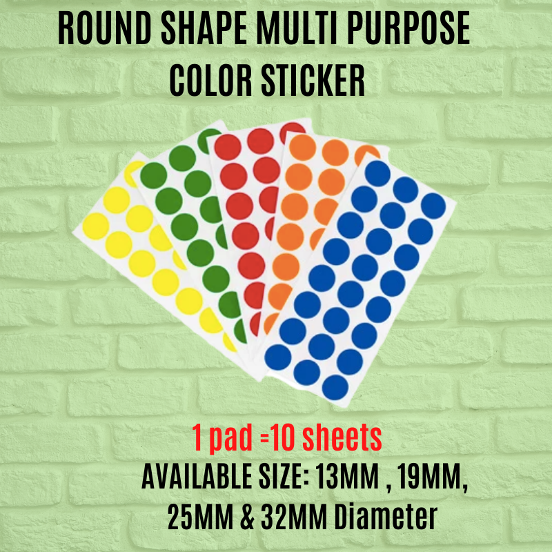 OKADA ROUND SHAPE COLOR STICKER