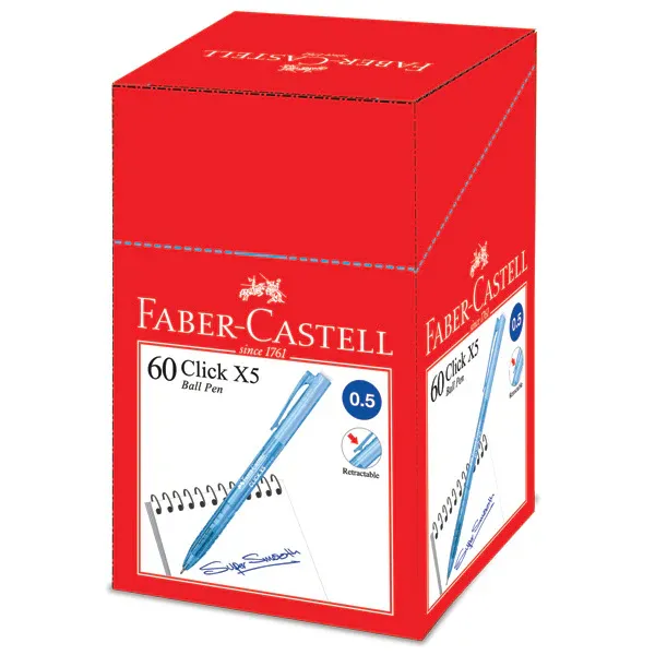 Faber Castell Ballpen click X5 1425 0.5 Blue