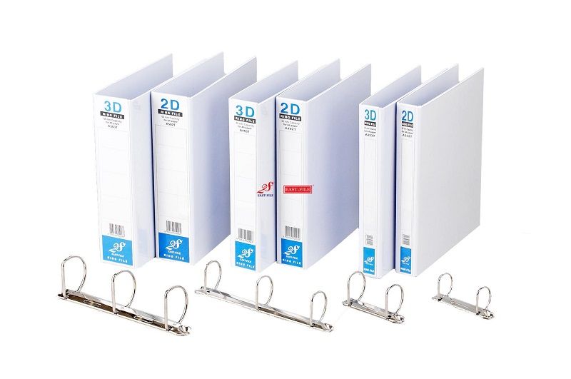 QP [BTB] East File PVC 2 Ring File White W/T Cover A4 25mm 1.5'' (F1)