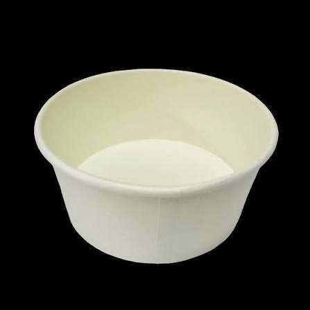 PLAIN PAPER BOWL 390ML C/W LID (50PCS/20PKT/CTN)