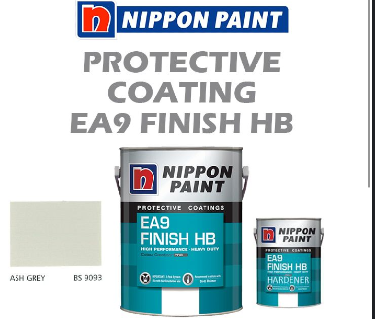 Nippon High Performance Protective Coating - EA9 Finish HB Ash Grey BS9093