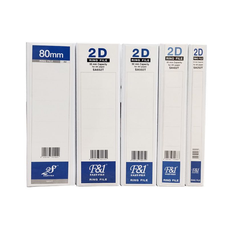OEM WHITE PVC 2D RING FILE / WHITE PVC FILE / FILE PUTIH / 2D RING FILE/ (16MM) (25MM) (40MM) (50MM) (65MM) (80MM)