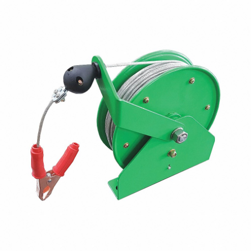 Others *SPEEDAIRE 45UZ50 Retractable Grounding Wire Reel, 100 Feet Hose Length, Green