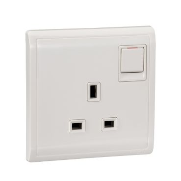 Schneider Electric 13A 250V 1 Gang Switch Socket Outlet