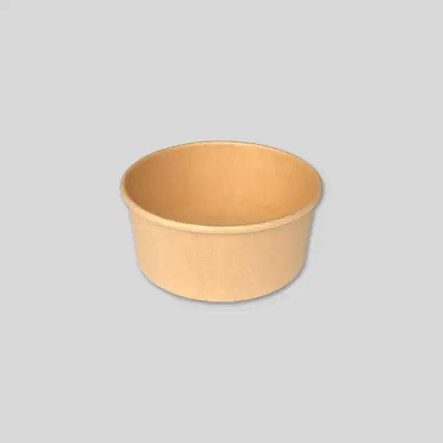 PLAIN PAPER BOWL 750CC C/W LID (50PCS/6PKT/CTN)