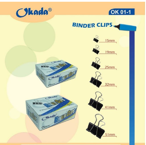 OKADA Binder Clip 51mm (12'S) / BINDER CLIP / 51MM / DOUBLE CLIP