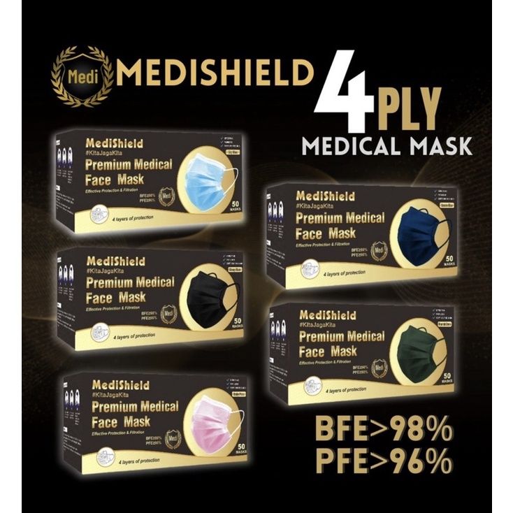 QP MEDISHIELD PREMIUM MEDICAL FACE MASK 4 LAYER