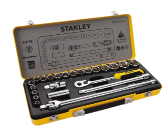 Stanley 24PCS 1/2 12PTS socket set in