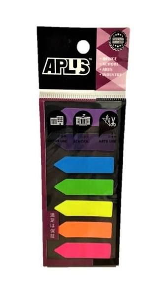 QP APLUS Plastic Sticky Notes With Arrow 5 Colours JP44125