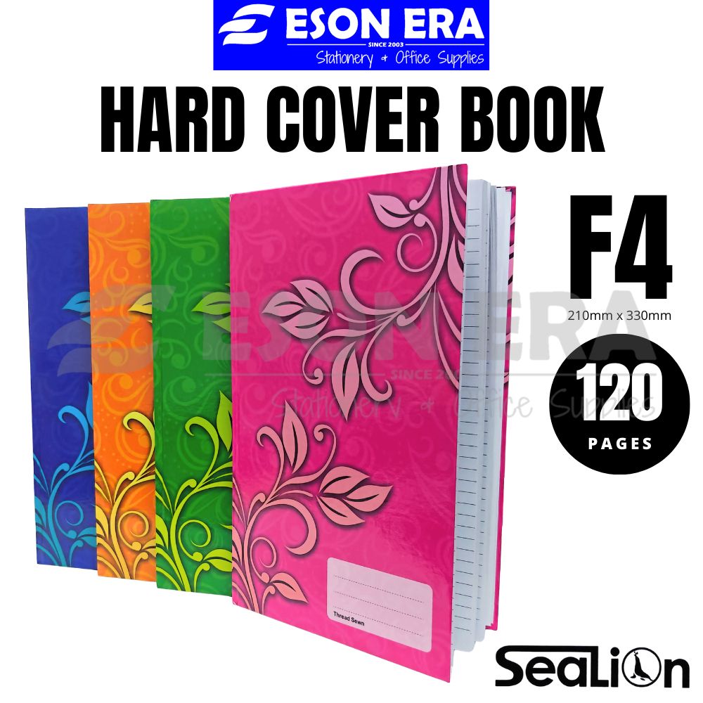 SEALION Hard Cover Foolscap Book F4 / Buku Kulit Keras - 120 pages, 200 pages, 300 pages, 400 pages