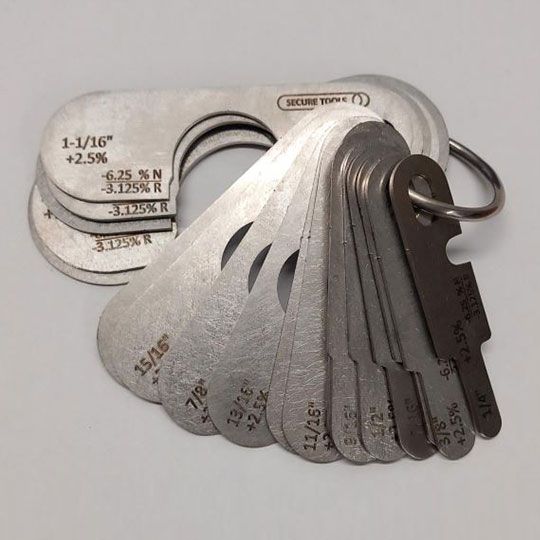Others *WIRE ROPE & SHEAVE GAUGE GWS1012 5/8 to 1 1/4 INCH 10 Gauge Set
