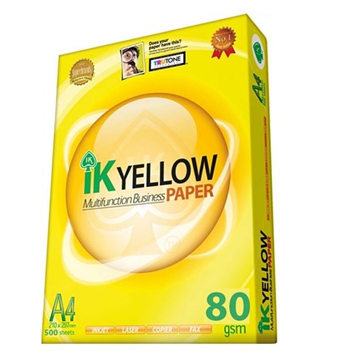 A4 Paper 80gm IK Yellow 500s/pack