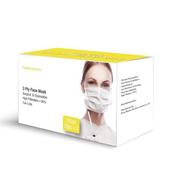 QP FACE MASK 3 PLY 1 BOX X 100PCS