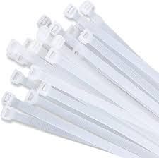 QP PVC CABLE TIE WHITE 20FT (500MM) 100PCS