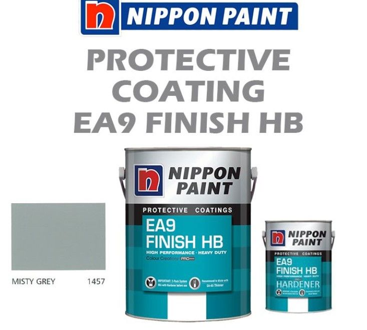 Nippon High Performance Protective Coating - EA9 Finish HB Misty Grey 1457
