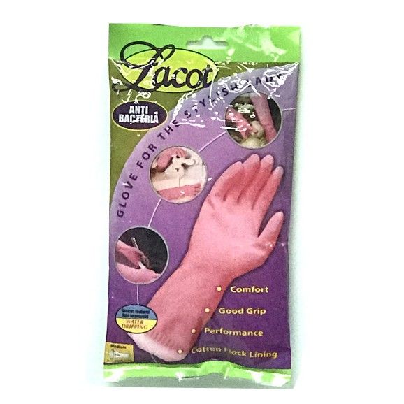 QP LACOT Rubber Hand Glove (Medium) pair