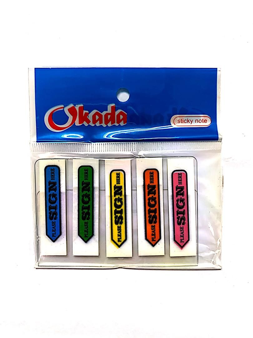 Okada Sign Here Pet Film 5in1 / Okada / Sign Here Pet Film / Sticker Sign / Sticker / Okada Sign Here / Sign Here Pet Film 5 In 1