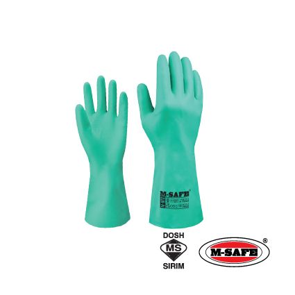 M-SAFE M-NTG CHEMICAL RESISTANT NITRILE GLOVES SIRIM DOSH SARUNG TANGAN NITRIL LATEX FREE SIZE VPRO VPRO-GLOVE
