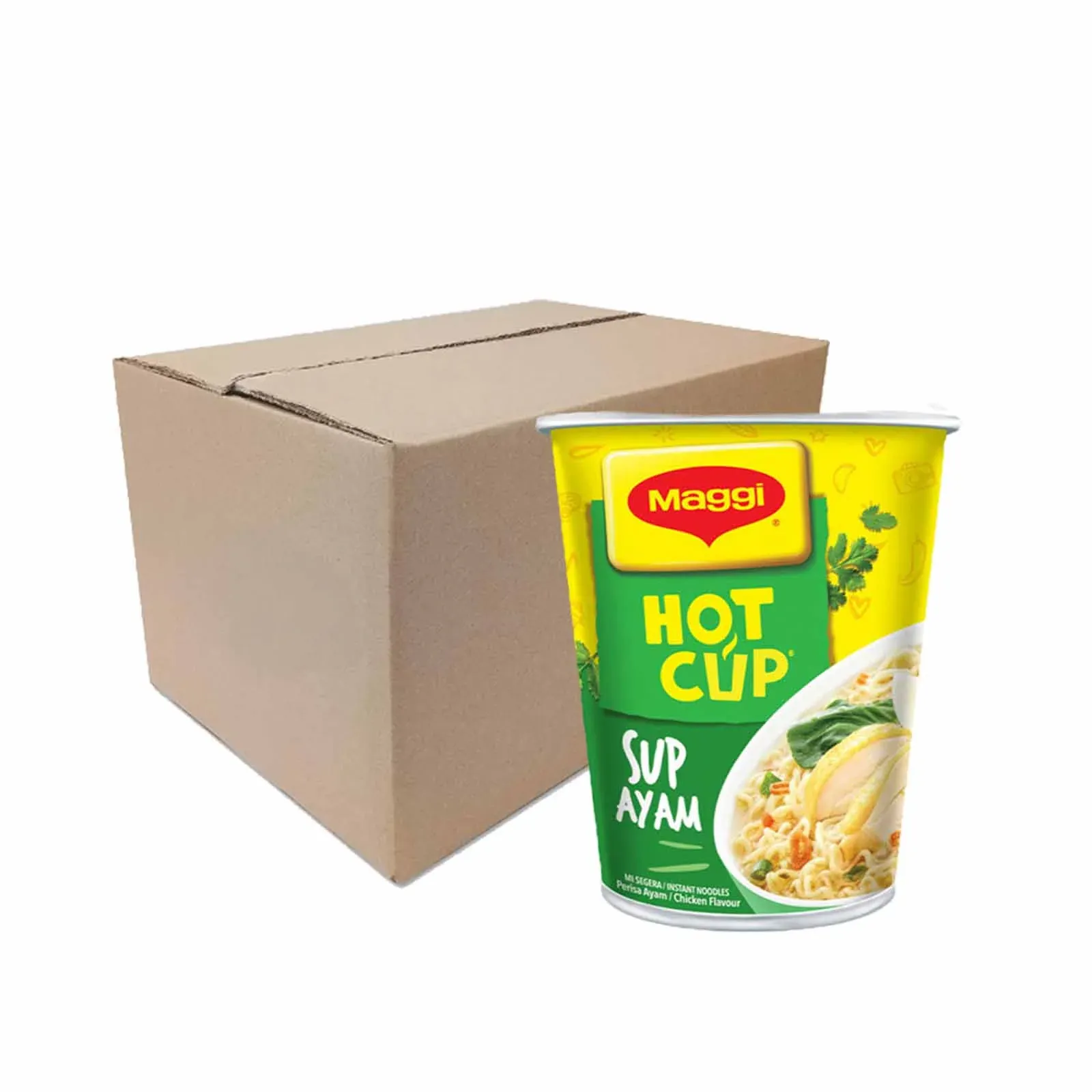 MAGGIÂ® HOT CUP SUP AYAM 54 CUPS X 57G