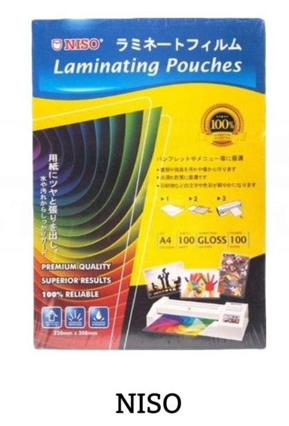 Others *FILM- NISO LF100 LAMINATING FILM, 100 MICRONS A4 (220MM X 308MM) 100'S