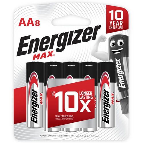 ENERGIZER ALKALINE BATTERY AA (8PCS/PACK)
