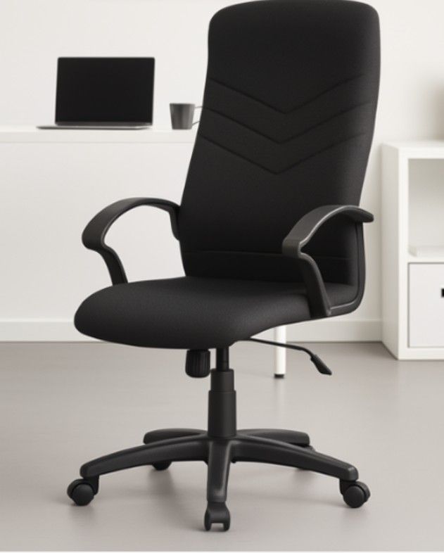 QP ERGONOMIC BLACK FABRIC OFFICE CHAIR BL2100 HIGH BACK
