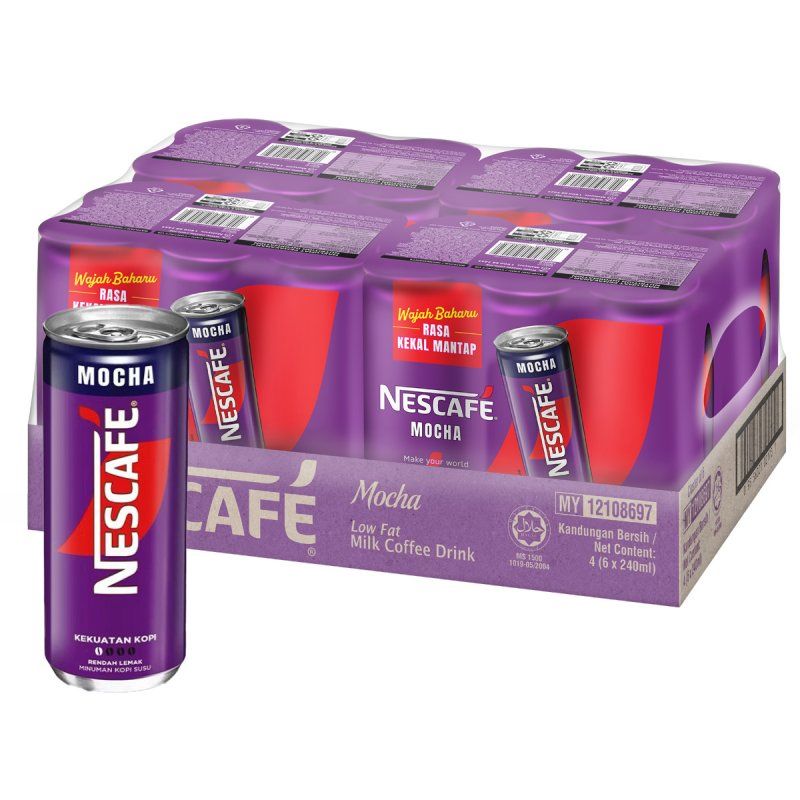 NESCAFE KOPI MOCHA TIN 4 Packs x 6 Tins x 240ML