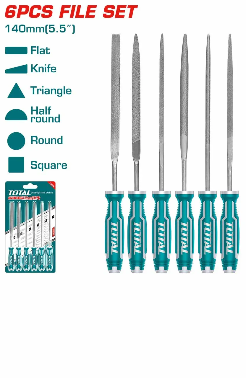Total 6pcs Kikir file sets 140mm