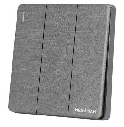 SE SETIA ELECTRIC MEGAMAN GREY 3GANG 1WAY