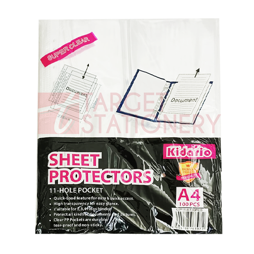 Others *KIDARIO KSP11-4C-100PCS SHEET PROTECTORS
