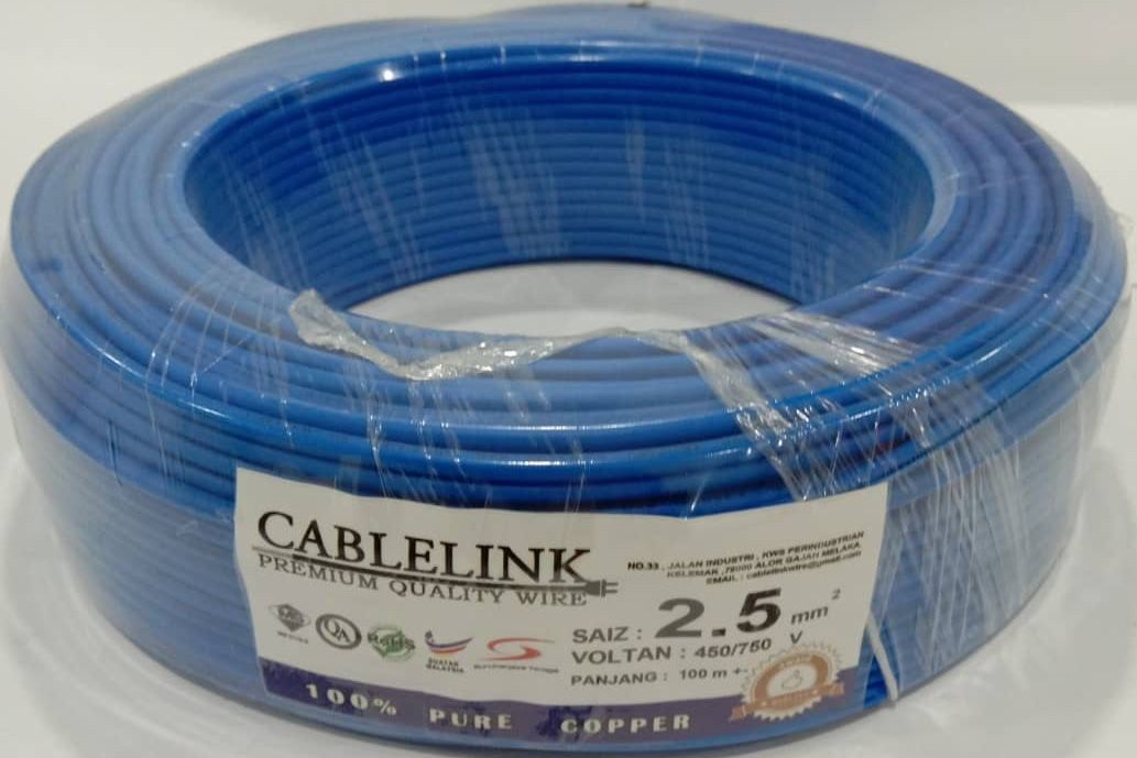 SE SETIA ELECTRIC CABLE LINK 2.5MM SINGLE CABLE (SIRIM) BLUE