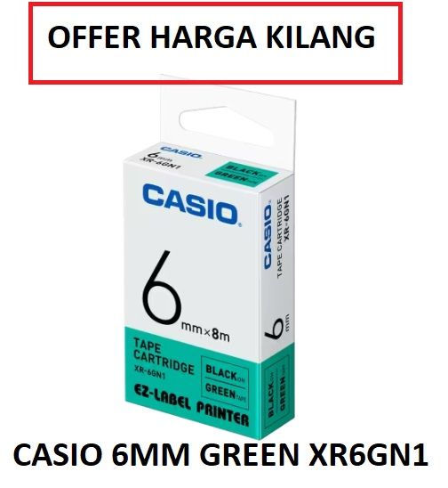 Others *CASIO EZ-LABEL TAPE 6MM GREEN